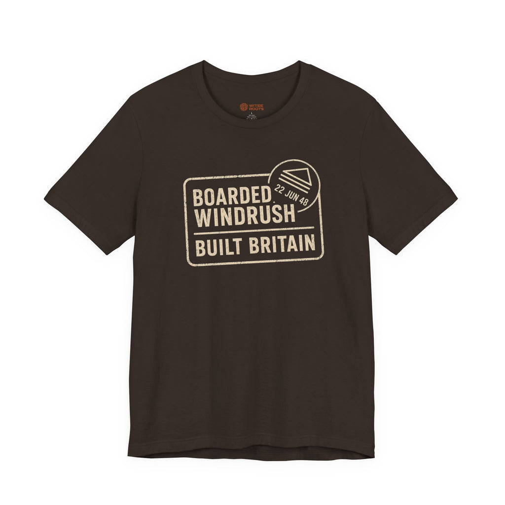 Brown t-shirt with a graphic of a person walking with a golf cart and 'No Golf Today' text on a white background