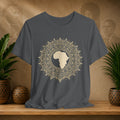 Grey tshirt with African mandala design