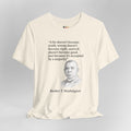 T-shirt with Booker T. Washington's quote on a plain background