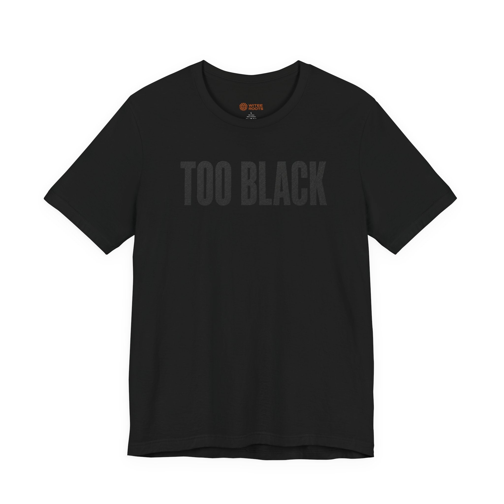Black t-shirt with 'BLACK AF’ text on a white background