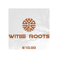 Witee Roots logo with price on a white background. Gift card. 